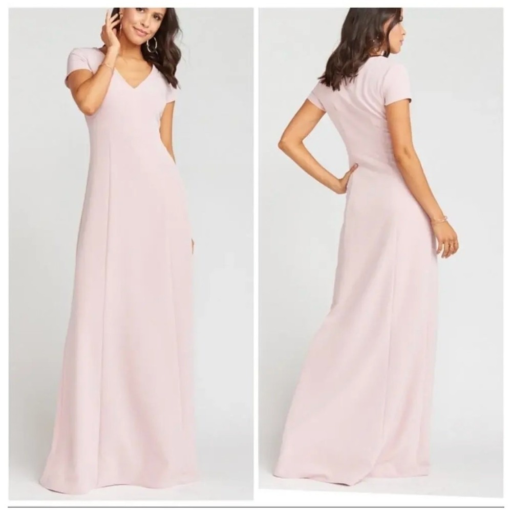 show me your mumu geneva gown maxi dress vintage rose crepe, women plus size 1x
